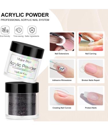 Acrylic Nail Kit-Acrylic Powder Set Electric Nail Drill Set U V Nail Lamp Acrylic Nail 3D Art Manicure Supplies for beginners with everything 9 Color Set - Buy Online on GoSupps.com