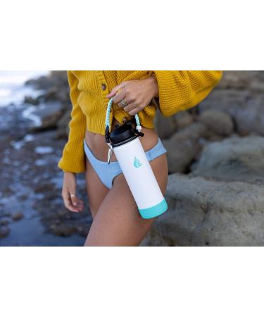 HYDRO CELL Paracord Handle Strap for 14-64 oz Water Bottles - Teal/White - Buy Online on GoSupps.com