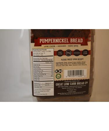 Great Low Carb Bread Co. Pumpernickel Bread - Pack of 3 Bags - Buy Online on GoSupps.com
