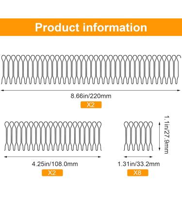 ANCIRS 12 Pack U Shape Hair Fixer Comb Set for Women & Girls - Hairstyle Accessories Style 1 - Buy Online on GoSupps.com