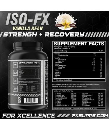 FX SUPPS ISO-FX 100% Isolate Whey Protein Powder (Vanilla) - Ideal Post Workout Recovery Supplement with BCAA & EAA for Muscle Growth - 2.0 lb - Buy Online on GoSupps.com