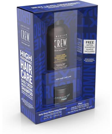 American Crew Fiber & Daily Moisturising Shampoo Gift Set for Moisturising & Thickening Hair (2 x Full Size) Formulated for Men - Buy Online on GoSupps.com