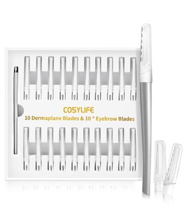 Dermaplaning Tool for Face 20 Blade Refills Dermaplane Razor for Face Hair Remover Blade for Eyebrows and Peach Fuzz Facial Shaver for Women That Helps Exfoliate and Smooth The Skin