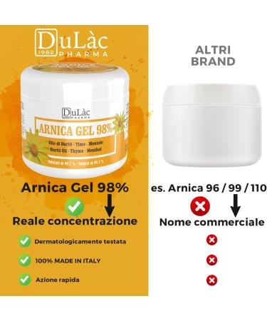 Dulc Arnica Gel 98% Maximum Strength 16.9 Fl Oz - Muscle and Joint Relief, Cool Effect, Dermatologically Tested - Made in Italy - Buy Online on GoSupps.com