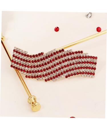 Beaupretty Accessories rhinestone hairpin Metal hair clips for women Rhinestone hair clips Red Hair barrettes for women goody barrettes for women bridal accessories bride exotic dense Hair - Buy Online on GoSupps.com