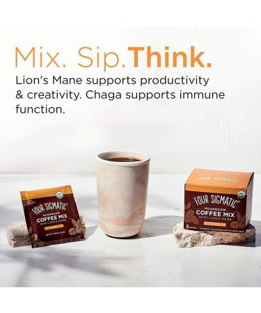 Four Sigmatic Instant Organic Coffee With Mushroom Lion's Mane 10 Sachets - Buy Online on GoSupps.com