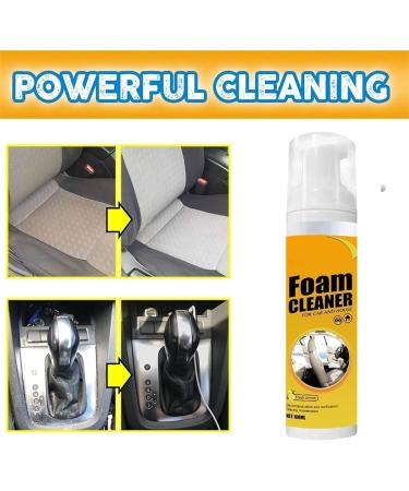 Multipurpose Foam Cleaner Spray Rinse Free Stain Removal Kitchen Grease Cleaner Foam Cleaner for Car and House Lemon Flavor for Kitchen Bathroom Car (2pcs) - Buy Online on GoSupps.com