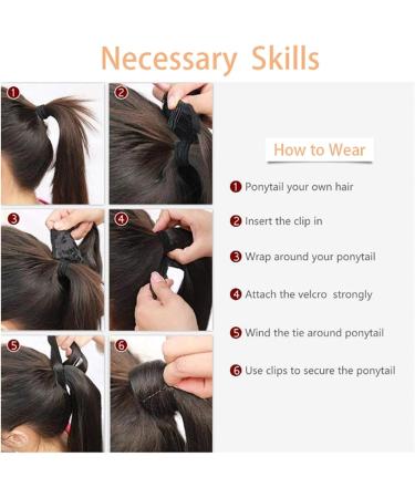 Ponytail Extension Ponytail Hairpiece Wrap on Clip 24Inch Synthetic Corn Wavy Long Hair Extensions Ombre Brown Pony Tail Blonde Fack Hair Ponytail Hair Extension(4H27) 24inches 4H27 - Buy Online on GoSupps.com