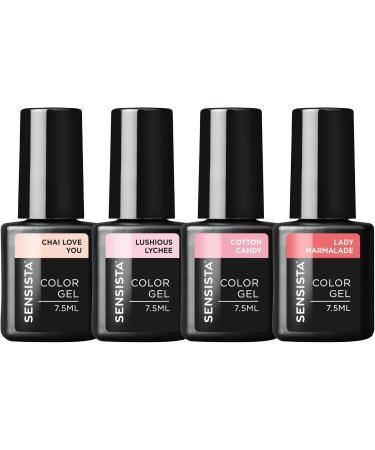 Sensista Studio Rose Elegance Set Color Gel Gellak Value Set Light Pink Pink Gel nail polish for LED lamp 4 pieces - Buy Online on GoSupps.com