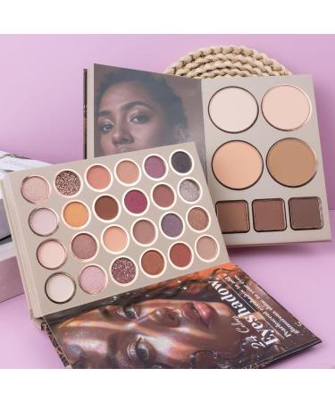 Makeup Book Palette | Blush Powder Highlighter And Contour 4 Layers | Cosmetic Set Palette Pigmented Eyeshadow Palette - For Women Girls Skin Types Birthday Christmas Party Re - Buy Online on GoSupps.com