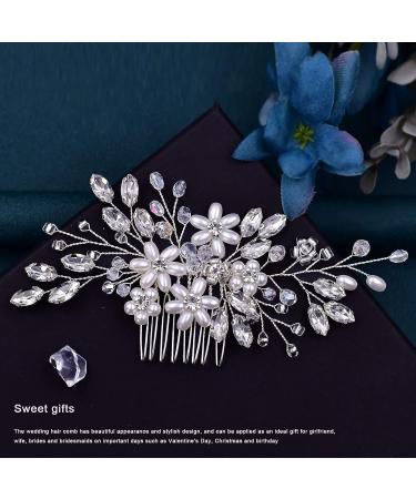 LOVFOIVER Pearl Wedding Hair Comb - Rhinestone Hair Accessory for Brides & Bridesmaids - Buy Online on GoSupps.com