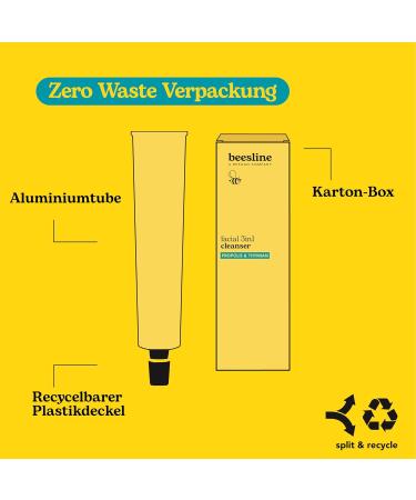 BEESLINE 3 in 1 Facial Cleanser - Propolis & Thyme - Cleansing Gel with Bee Resin and Thyme - Cleansing Gel for Impure Skin - Facial Cleansing Treatment - Beegan - Buy Online on GoSupps.com