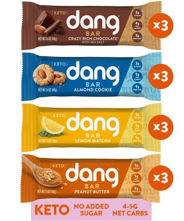 Dang Keto Bar Variety Pack  12 Bars 1.4 oz (40 g) Each