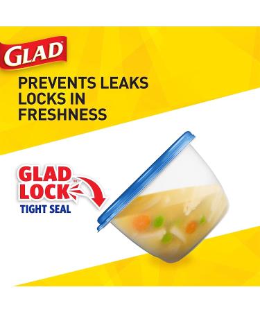 GladWare Deep Dish Food Storage Containers - 64 oz (3 Count) | Glad Lock Tight Seal, Large Rectangle Food Containers for Meal Prep - Buy Online on GoSupps.com