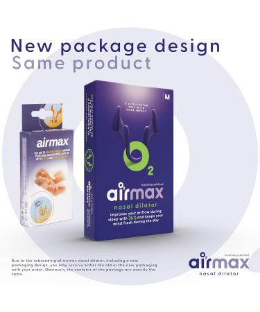 Airmax Nasal Spreader - 76% More Air | Nasal Dilator for Better Breathing | Anti-Snoring Solution | Size M for Men & Women - Buy Online on GoSupps.com