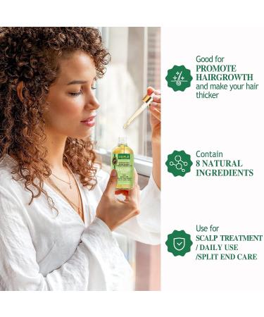 Organic Rosemary Hair Growth Oil 3.1 FL OZ - Pure & Natural Scalp Treatment With Essential Oils for Nourishing, Split Ends, Dry Scalp - Promotes Hair Growth - Buy Online on GoSupps.com