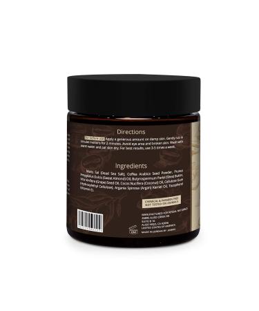 Natural and Organic Coffee Scrub with Dead Sea Salt Coconut Oil and Shea Butter - Face scrub & body scrub. Deep Exfoliating. Best for Cellulite Stretch Marks Acne Treatment Varicose Veins - Buy Online on GoSupps.com