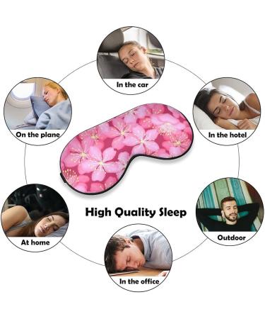 Blooming Pink Cherry Sleep Mask for Women | Adjustable Eye Shades with Elastic Strap | International Shipping - Buy Online on GoSupps.com