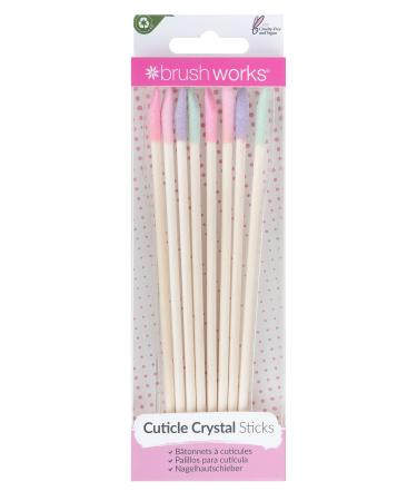 Brushworks Cuticle Crystal Sticks - 8 Pack