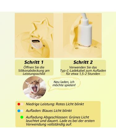 Peticularz Interactive Cat Toy - Self-Employed Electric Powerball 2.0 with Wloom Intelligence - Magic Yellow Star Ball for Cats - Buy Online on GoSupps.com