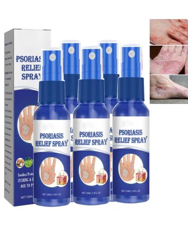 SHEDIAO South Moon Psoriasis Repair Spray Psoriasis Relief Spray Professional Psoriasis Repair Spray Herbal Psoriasis Treatment Spray for Skin Plaque Psoriasis (5PCS)