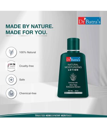 Dr Dry Dr Batra's Natural Moisturizing Lotion with Echinacea & Aloe Vera - 100ML | Hydrating Skin Care for All Skin Types | International Shipping Available - Buy Online on GoSupps.com