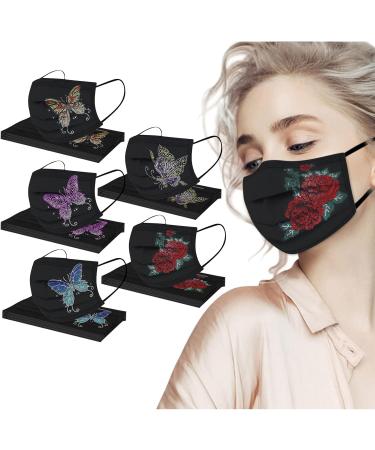 Buy WEXCV 50-Piece Disposable 3-Layer Mouth Protection for Adults | Breathable Colored Bandana Scarves | Black & Multicolor Options Available - Buy Online on GoSupps.com