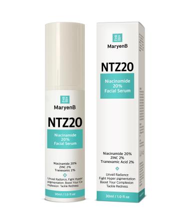 Niacinamide20%+Zinc+Tranexamic Acid Serum - Anti-Aging Acne Relief Pore & Sebum Control Enhanced Skin Protection 1Fl Oz
