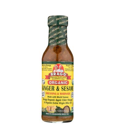 Bragg Organic Dressing & Marinade with Apple Cider Vinegar Ginger & Sesame 12 fl oz (354 ml)