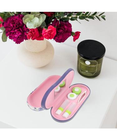 COHEALI Double Glasses & Contact Lens Case with Mirror & Tweezer - Purple | Travel-Friendly & Stylish Accessories - Buy Online on GoSupps.com