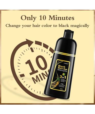 Instant Black Hair Color Shampoo for Gray Hair - Natural & Long-Lasting Dye for Men and Women 16.9 Fl.Oz - Buy Online on GoSupps.com