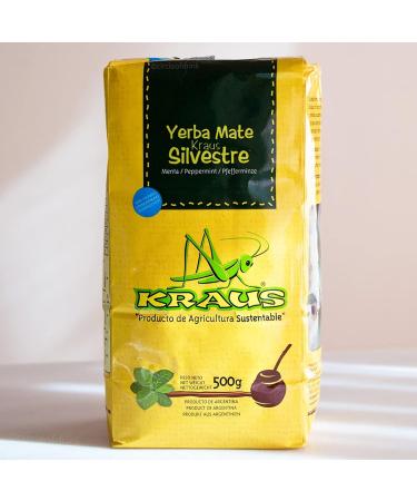 Yerbee Yerba Mate Tea Kraus Mint 05 kg Mate Tea from Argentina Detox and energy drink - Buy Online on GoSupps.com