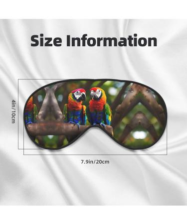 Colorful Parrots On Tree Print Double-Sided Eye Mask Soft and Light Blocking for Enhancing Sleep Quality - Buy Online on GoSupps.com
