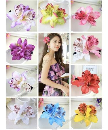 Diawell Orchid Hair Flower Clip - Elegant Blossom Corsage Accessory for All Occasions - International Shipping Available - Buy Online on GoSupps.com
