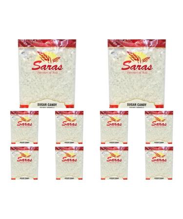 Saras Sugar Candy 300g (Pack of 10) | Pure and Sweet Delight | Versatile Sweetening | Hard Candies | Fondants