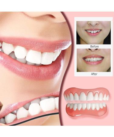 6 PCS Fake Teeth Veneers for Temporary Tooth Repair - Upper and Lower Jaw - Dental Veneers for Men and Women - Bright White Smile - W04 - Buy Online on GoSupps.com