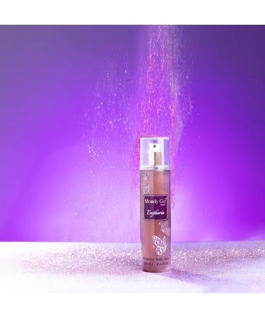 Moo.dy Girl Euphoria Luxury Shimmer Body Mist for Women 250ml | Fresh Floral Freezy & Fruity Fragrance | Moosy & Amber| Ideal for Gifting to Women & Girls - Buy Online on GoSupps.com