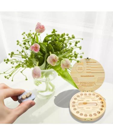 Spermuoy Children Tooth Storage Box - Wooden Souvenir Box for Kids | Cartoon Tooth Fairy Keepsake - Buy Online on GoSupps.com