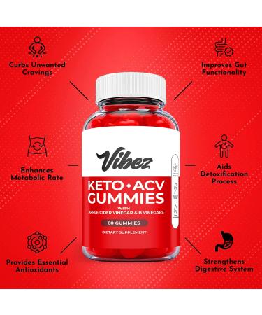 (2 Pack) Vibez Keto Gummies - Vegan Formula with ACV for Weight Loss - 120 Gummies - Buy Online on GoSupps.com