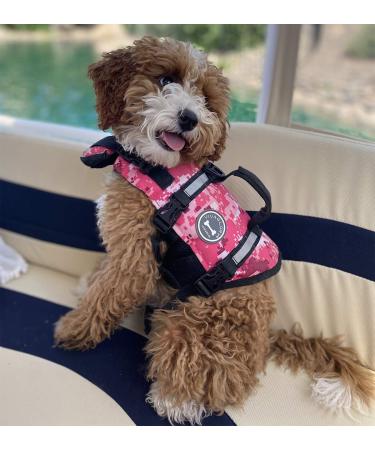 Vivaglory Ripstop Dog Rescue Vest - Buoyant & Visible Camouflage Pink XS (35-43cm) for Small to Medium Dogs | International Shipping Available - Buy Online on GoSupps.com