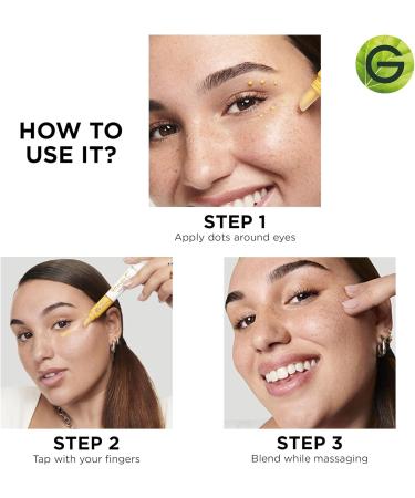 Garnier Brightening Eye Cream with Vitamin C Reduces the Appearance of Dark Circles and Fine Lines for Well-Rested Brighter More Radiant Skin Garnier SkinActive - 15ml - Buy Online on GoSupps.com