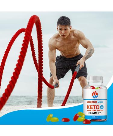 Accelerate Ketosis with Essential Dose Keto+ Apple Cider Vinegar Gummies - Boost Energy & Mental Clarity - Non-GMO Gluten-Free Formula - 30 Gummies - Buy Online on GoSupps.com
