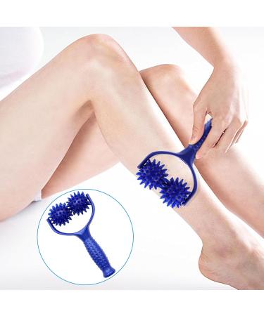 Ultimate Blue Bone Massage Roller with Handle - Interchangeable Fascia Balls for Pain Relief in Arms Legs Back & Shoulders - Buy Online on GoSupps.com