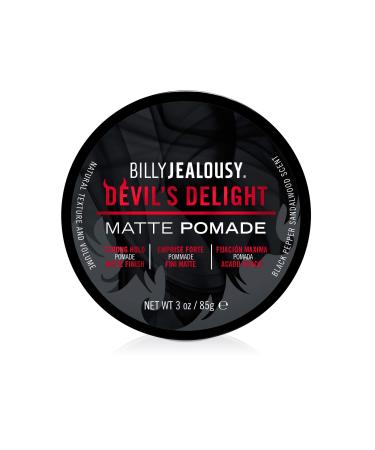 Billy Jealousy Devil's Delight Matte Pomade Strong Hold Sandalwood Scented Mens Pomade, 3 oz.