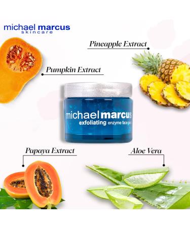 Michael Marcus Exfoliating Enzyme Peel - Papaya Pineapple & Pumpkin - Hydrating & Soothing - Targets Fine Lines & Wrinkles - Plant Based Skincare (1.7oz - Buy Online on GoSupps.com