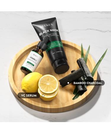 Blackhead Remover Mask 4-in-1 Peel Off Charcoal Face Mask with Vitamin C Serum Extractor Tools - Purifying & Deep Cleansing Blackhead Mask Kit for Men and Women (100g) - Buy Online on GoSupps.com