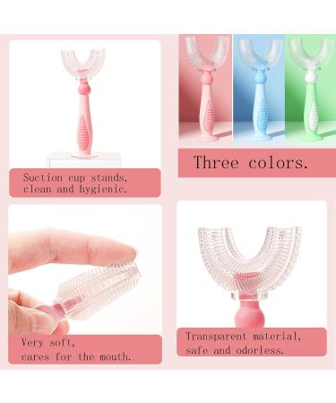 ZALUJMUS Kids U-Shaped Silicone Toothbrush for Toddlers 6-12Y Blue - Food Grade Soft Brush Head for Effective 360 Oral Cleaning - Buy Online on GoSupps.com