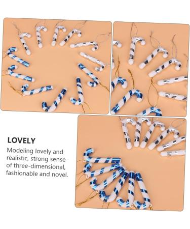 ABOOFAN 4pcs Christmas Candy Cane Ornament Candy Canes Toy Candy Walking Sticks Crutches Christmas Tree Colorful 7x2.5cm - Buy Online on GoSupps.com