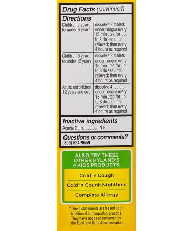 Hyland's 4 Kids Allergy Relief Tablets - Natural Safe Allergy Medicine for Children, 125 Count - Buy Online on GoSupps.com