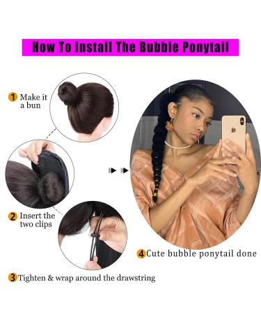Oseti Long Black Braided Afro Puff Drawstring Ponytail Extension for Black Women - Kinky Curly Lantern Clip-In Hairpiece (1B) - Buy Online on GoSupps.com